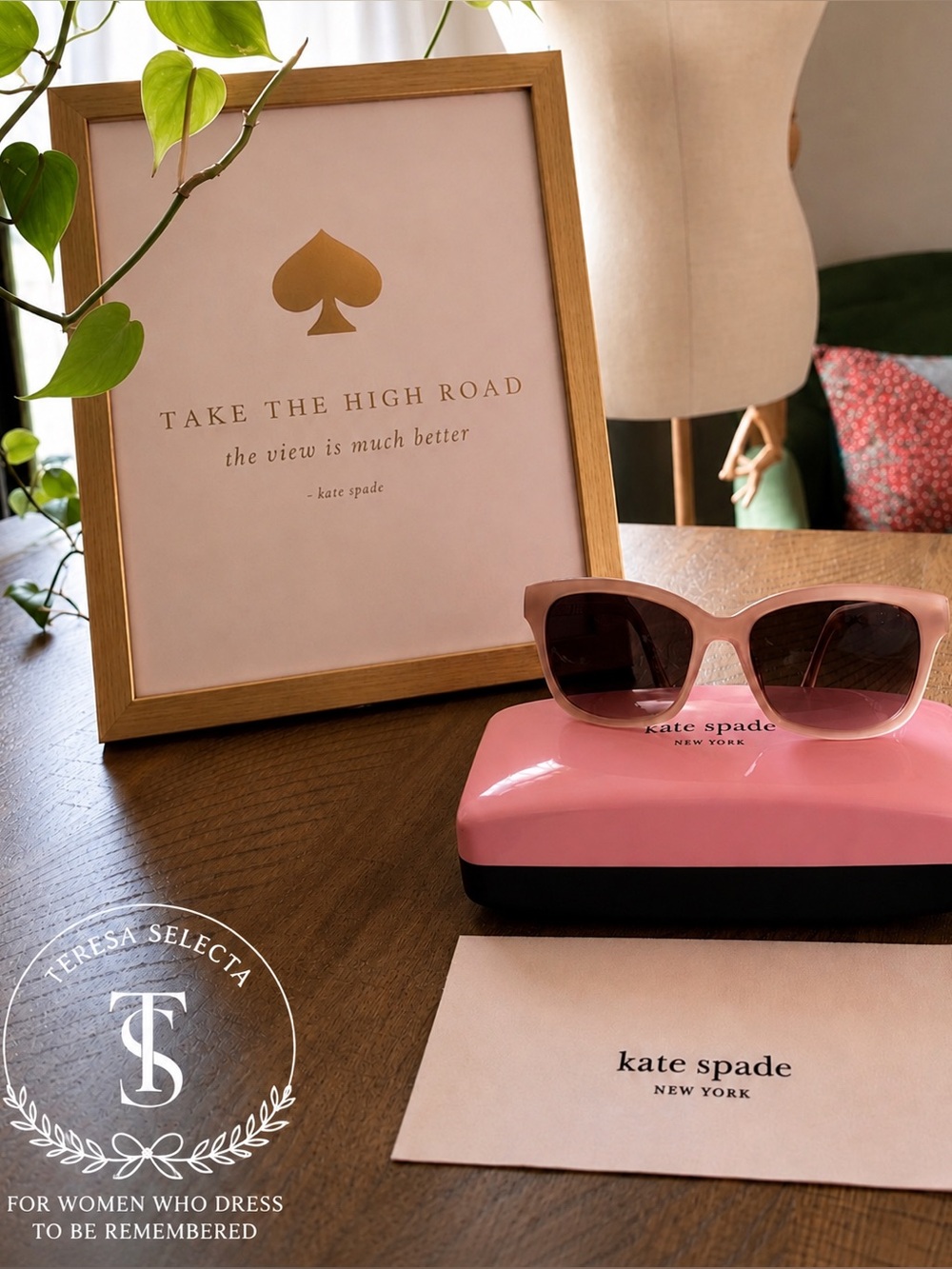 Kate Spade Johanna2/S Blush Pink Sunglasses 53-17 Small Face w/ Case Cloth